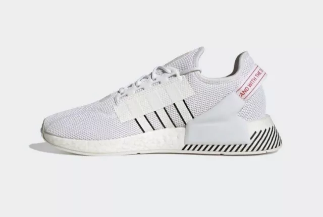 adidas NMD R1 V2 White Black Red H02537 Release Date - SBD