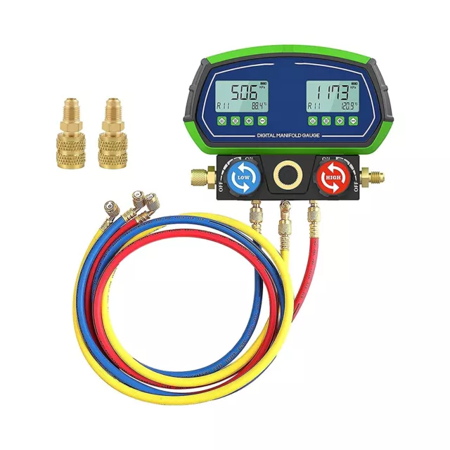 Digital HVAC Manifold Gauge Refrigerant Dual Pressure Temp Tester Multiple Units