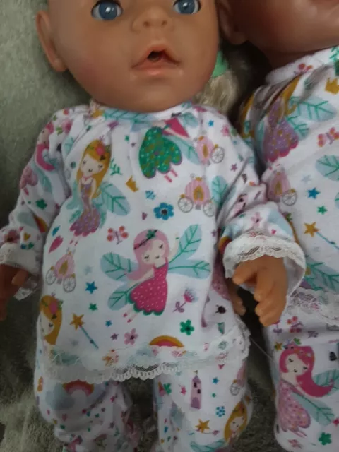 17"ZAPH BABY BORN or INTERACTIVE SISTER HANDMADE  DOLL PYJAMAS 2