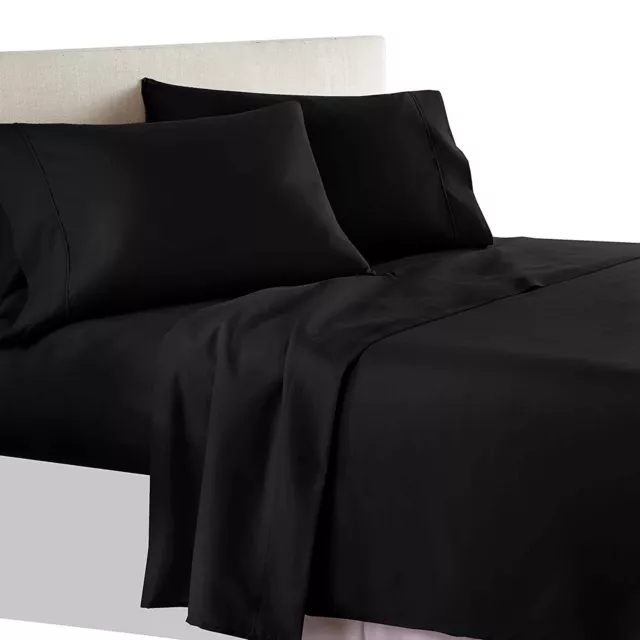 Artículo de cama seleccionado 100 % algodón de 1200 hilos tallas de EE. UU. patrón negro