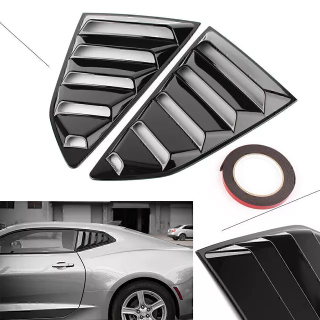 Rear Side Window Louver Air Vents Cover Trim Replace For 2016-2018 Chevy Camaro