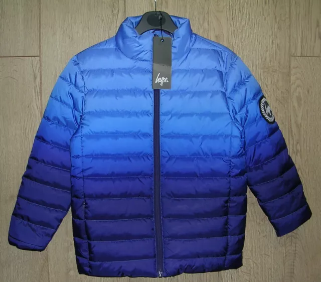 BNWT HYPE Boys Blue Ombre Puffer Jacket Coat Age 5-6 116cm NEW