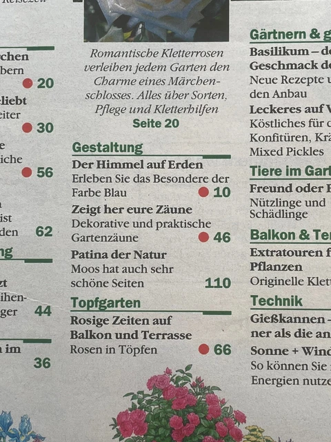 ZEITSCHRIFT &MEIN SCHÖNER GARTEN" Nr. 6 / 1997, RosenRomantik, Parks u