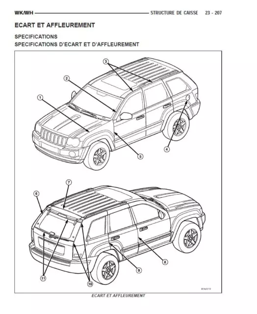 manuel atelier entretien réparation technique Jeep Grand Cherokee WH - WK - Fr