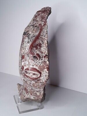 Pre Columbian Rare Near life size Nayarit half face sculpture fragment 7