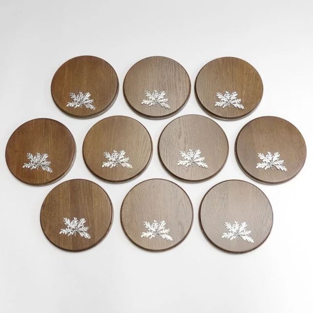 10x Placa de Jabalí Tablero Keiler Braun Af 19 CM 10 X Hoja Roble Portada 6