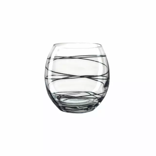 montana Verre à boire :circle, gobelet rayé, verre sodocalcique, noir, 390 ml