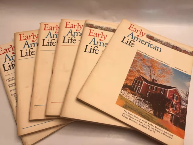 Early American Life Magazine - 1973 - Lot of 6