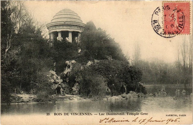 CPA AK PARIS 12th Bois de VINCENNES Lake Daumesnil Greek Temple (672641)