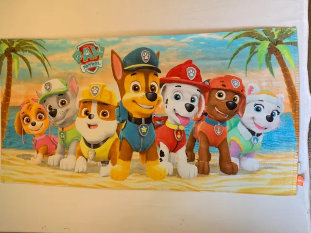 Cachorros de toalla de piscina de playa Paw Patrol 2018 54x28 palmeras Nickelodeon