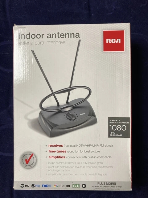 RCA Indoor HDTV Antenna 30 Mile Range Supports 1080 HDTV BROADCAST New