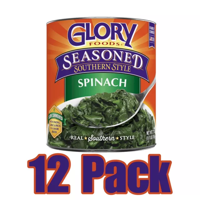 Glory Foods Seasoned Southern Style Spinach Fresh Vegetables Pack Of 12