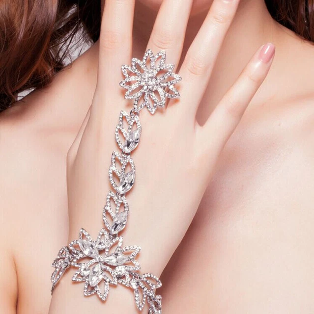Gioielli Sposa Dito Anello Imbracatura Mano Catena Bracciale Sposa Accessori Matrimonio