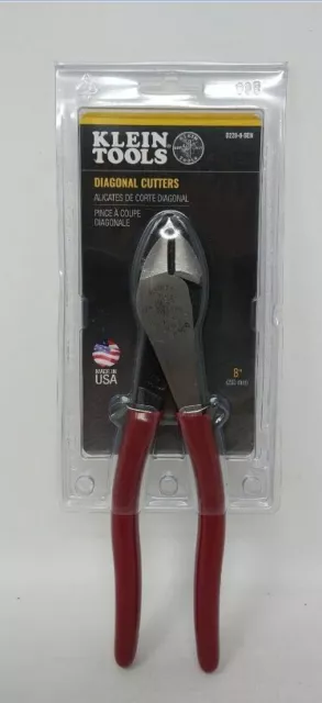 Klein Tools D228-8 8 inch High Leverage Diagonal Cutting Plier - NEW - FREESHIP
