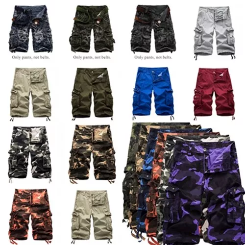 Lässige Kurze Hose Mit Armee-Tarnung Für Herren Einfache Shorts Übergröße G