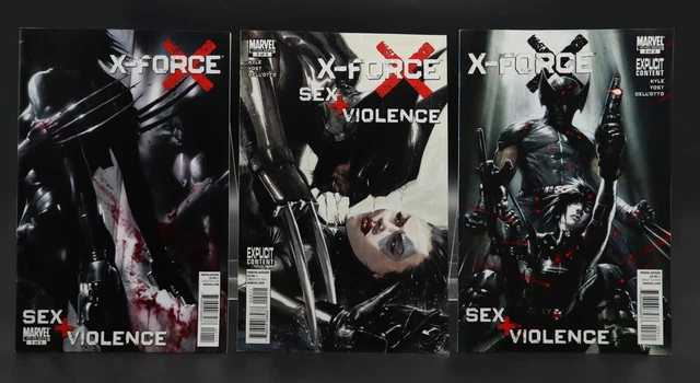 X-Force Sex + Violence (2010) #1-3 1st Prints Complete Mini-Series Dell'Otto VF