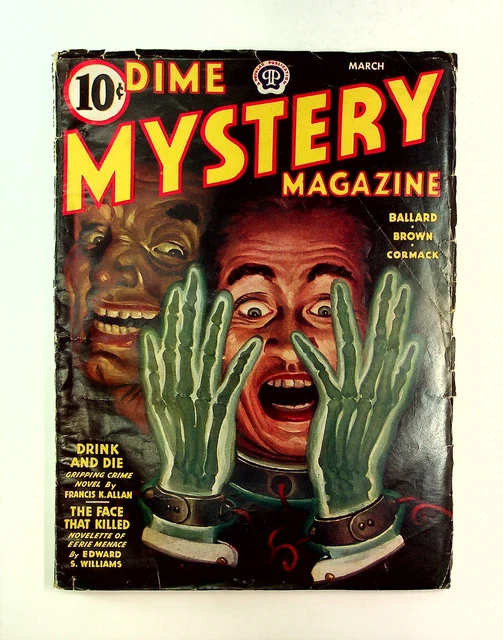 Dime Mystery Magazine Pulp Mar 1944 Vol. 30 #1 VG