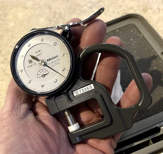 IFFY MITUTOYO 7326S 7326 Dial Thickness Gauge 0-0.05" Range 0.0001