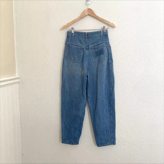 Vintage 1980s High Waisted Mum Jeans Made in Australia Rigid 100% Cotton Sz 10 3