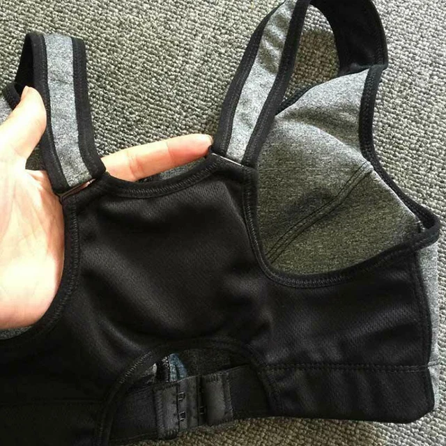 Damen Sport BH Push Up Ohne Bügel Vorderverschluss Fitness Joggen Yoga Bra 7