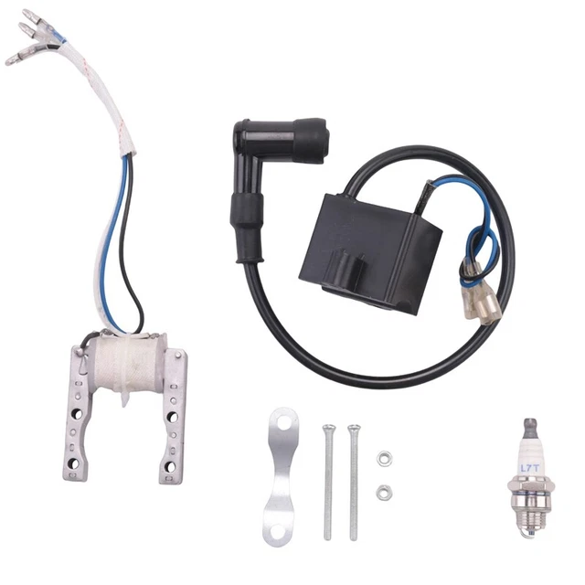 Kit Allumage Course Pour Scooter GY6 125/150cc | Bobine + CDI 6 Broches + Stator 6 Bobines + Bougie | Améliore Démarrage Et Performances