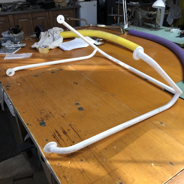 BOAT GRAB RAIL Center Console 1 Inch Grab Bar Aluminum Black Powder