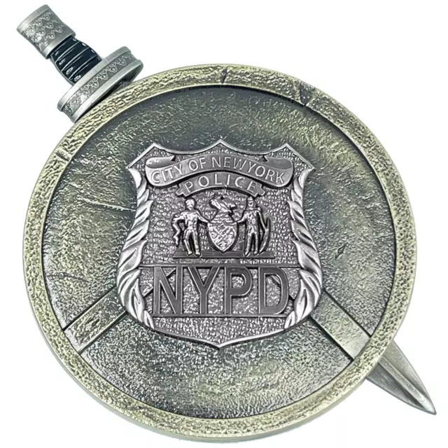 BL4-007 NYPD New York City Police Department Officer Shield with removable Sword