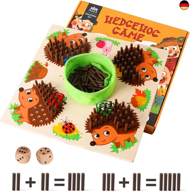 Igel Holz Stäbchenspiel – Strategiespiel Für 2 Spieler Ab 3 Jahren