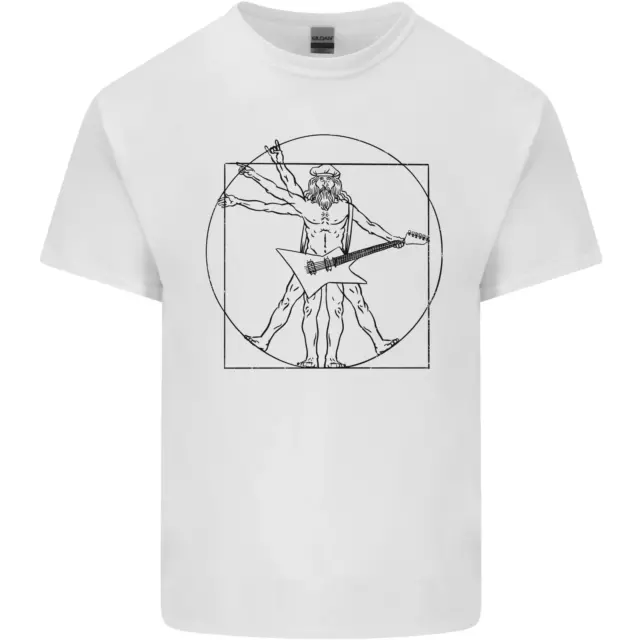 T-shirt chitarrista vitruviano Old Rocker Chitarra divertente bambini
