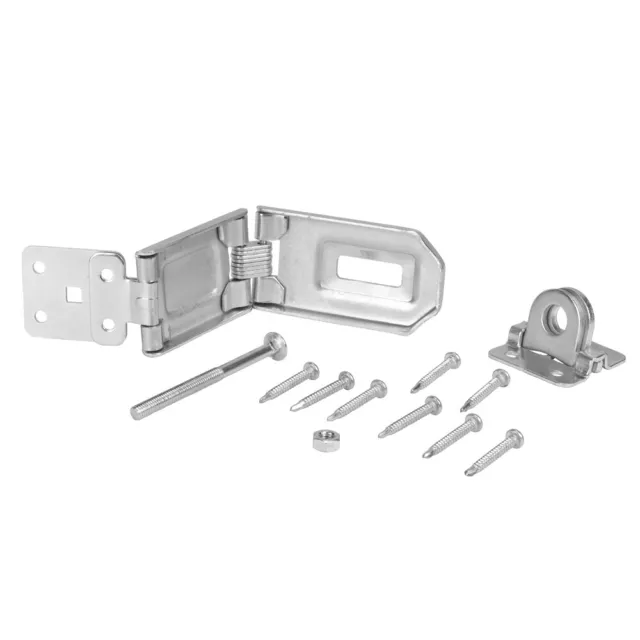 Double Hinge Steel 6-1/4" Long Flexible Security Hasp Ideal for Corners & Angles