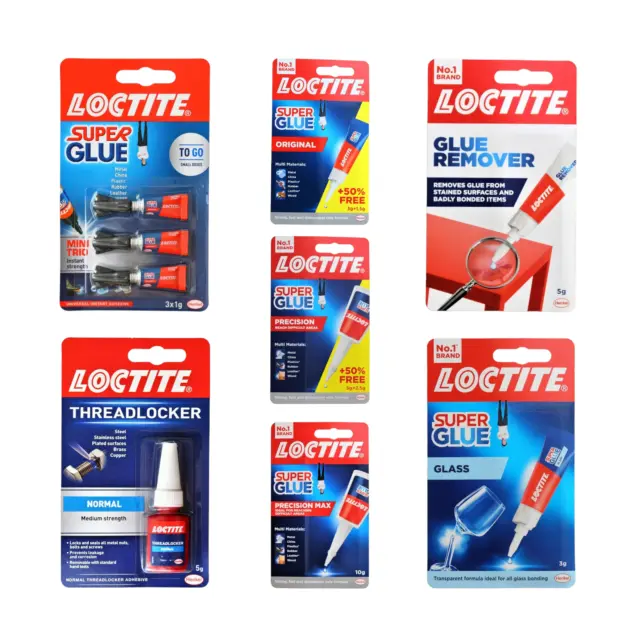 Loctite Super Glue Adhesive High Strength Mini Trio Precision Max Thread Lock