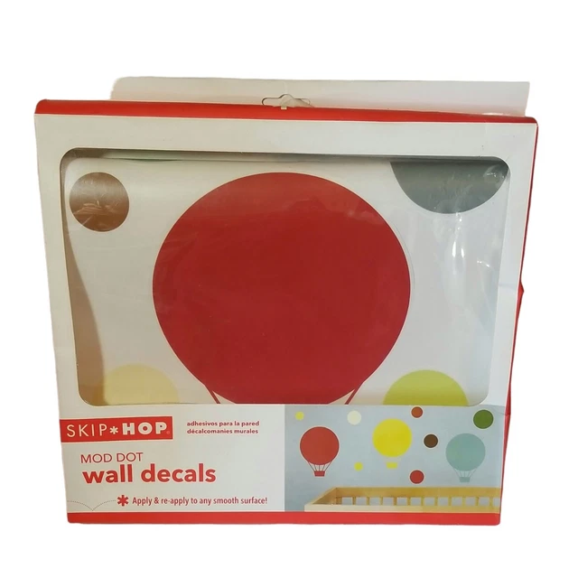 Skip Hop Mod Dot 70 Wall Decals Baby Kids Nursery Hot Air Balloons MCM Modern