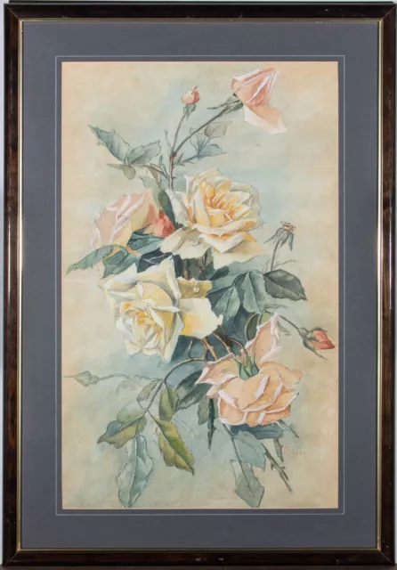 C. Gay - Mid 20th Century Watercolour, Climbing Roses