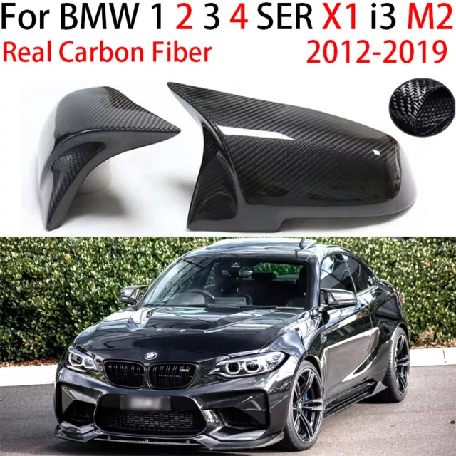 For BMW 1 2 3 SER M2 X1 F30 F35 F32 F87 F34 Carbon Fiber Rearview Mirror Cover