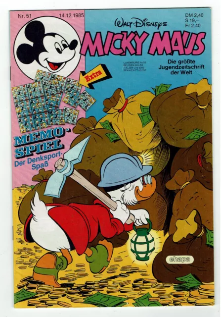 #57# Micky Maus Heft Nr. 51 vom 14.12.1985 aus dem EHAPA Verlag Walt Disney