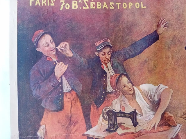 Affiche Machine à Coudre Poster Vintage Machine à Coudre Vigneron - Format 40x60 Cm - Haute Qualité - Neuf Sous Rouleau Affiche Ancienne Couture