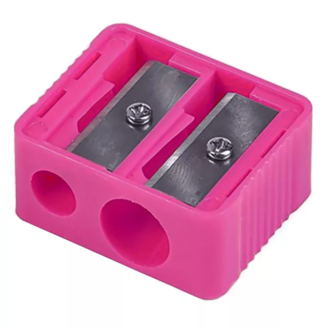 Royal Pink Cosmetic Pencil Sharpener, Duo Double Make Up Lip, Eye Liner