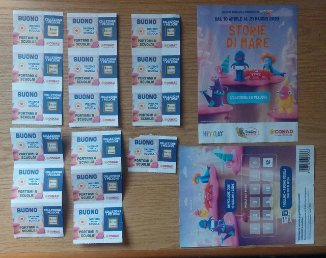 37 Bollini CONAD Collezione STORIE DI MARE Peluches 2023