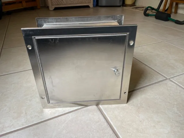 Stainless Steel Pass Through Specimen Cabinet 13 3/8" x 12 5/8" x 6 In, Used