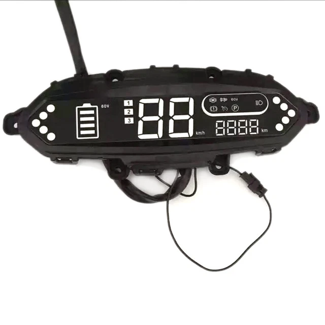 US 48V-72V LCD Meter Control Panel E-Bike Electric Bicycle Speedometer Odometer