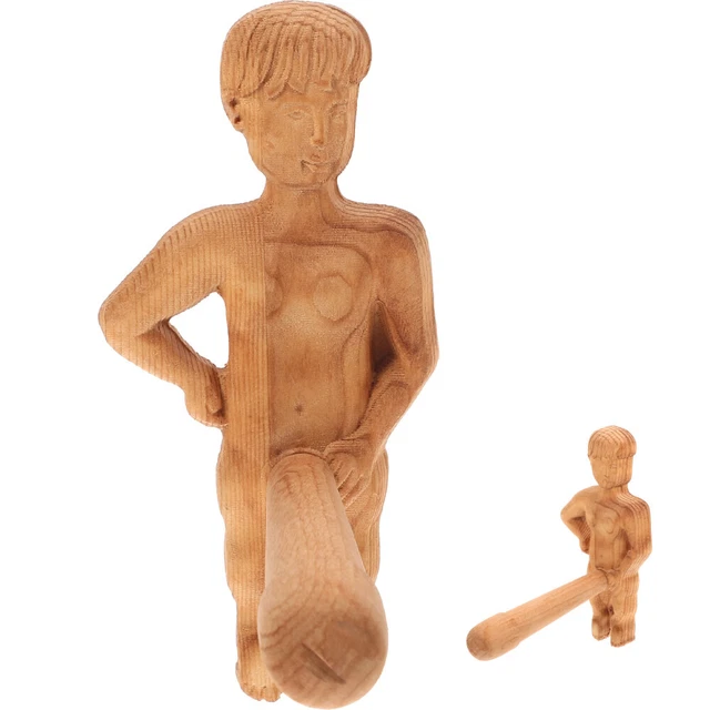 Rotolo da parete portacarta legno divertente forma ragazzo design da parete carta igienica rac