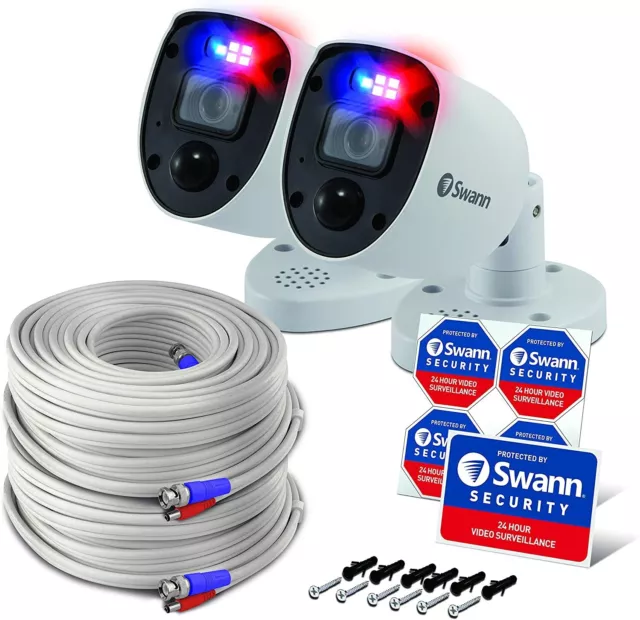 Swann PRO-4KRL 4K Enforcer Kugel CCTV Kamera Licht & Sirene DVR 5680 -
