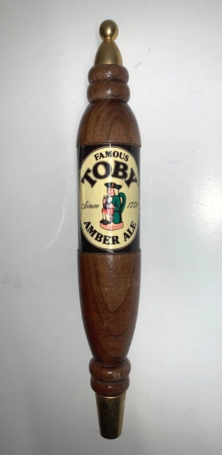 Toby Handle VERY RARE VINTAGE Famous Toby Amber Ale Tap Handle Wood Beer Knob ...
