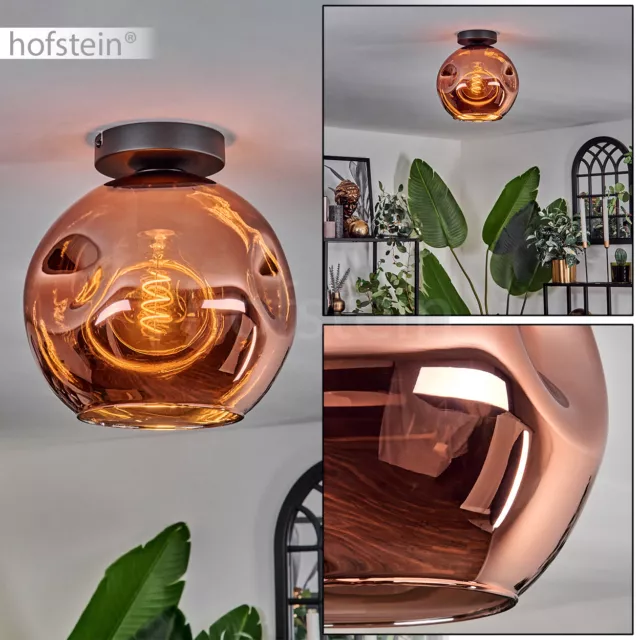 Schlaf Wohn Raum Beleuchtung modern Kupferfarben Kugel Lampe Flur Decken Leuchte