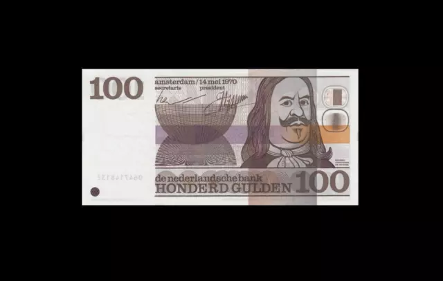 14.5.1970 NETHERLANDS 100 GULDEN (( aUNC ))