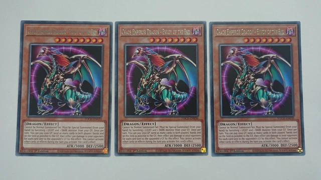 CHAOS EMPEROR DRAGON ENVOY OF THE END x3 TOCH-EN030 1st RARE YUGIOH *NEW & MINT*