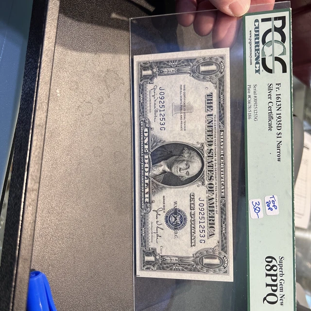 1935D $1 Silver Certificate Narrow FR#1613N PCGS 68PPQ Superb Gem New