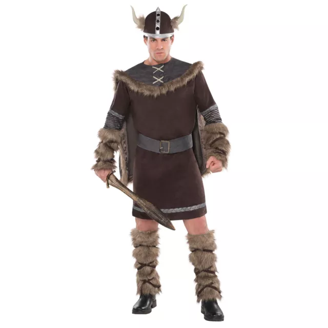 Carnaval Adulto Viking Disfraz Traje Medieval Sajón Halloween Guerrero Hombre
