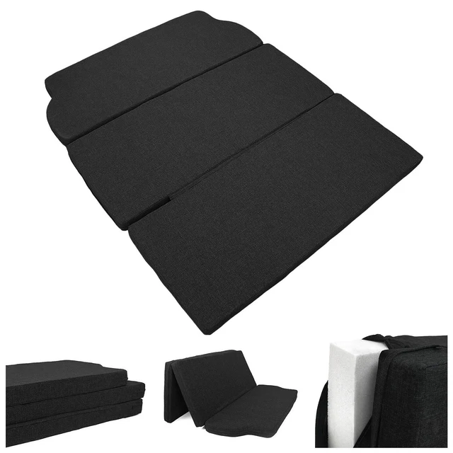 Matelas Futon De Sol Pliable 120x200 Cm - Doux, Confortable, Pour Invités, Camping, Voyage - Rembourrage Polyester - Gris - 2