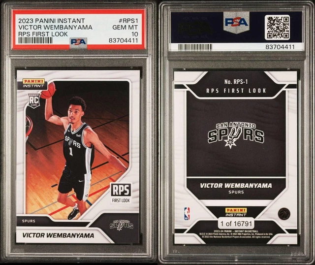 2023 PANINI INSTANT RPS First Look Victor Wembanyama Spurs Rookie RC ...